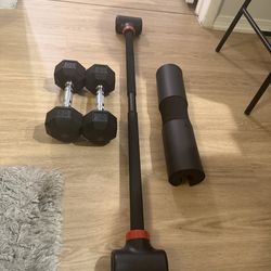 Jayflex Hyperbell Bar & Pad (+ 10 lb dumbbells)