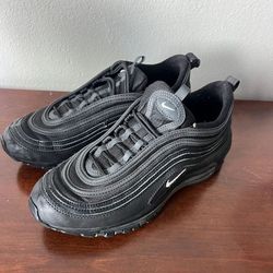 Nike Air Max 97 Shoes Triple Black Youth 7