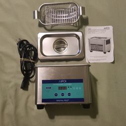 AIPOI DIGITAL PRO ULTRASONIC CLEANER WITH TIMER  & INSTRUCTIONS ! SEE PHOTO'S 