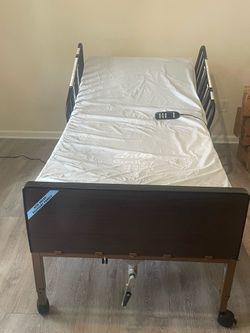 Drive Full-Electric Hospital Bed with Mattress & Half Rails – Excellent Condition
