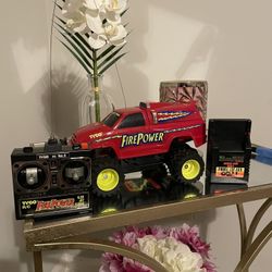 Vintage Tyco Rc 49 MHz Fire Power Truck 6v (Shoots foam Missiles )works 