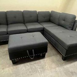 New Sectional Couch With Ottoman / Free Delivery 
