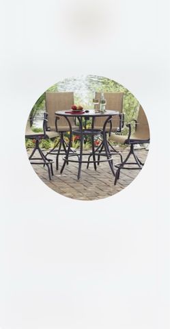 High Top Table 4 Swivel Chairs