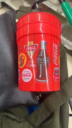 2 Pack Coca Cola Red Graphic Plastic Tumbler New