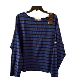 Levis women's blouse in blue and black stripes, size XXL, new