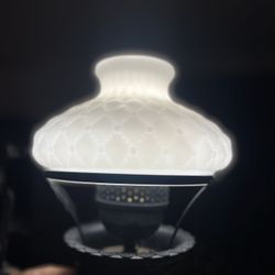 Vintage Black Cast Iron Sconce Swing Arm Milk Glass Hobnail Wall Lamp