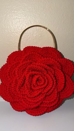 Crochet Rose Bag