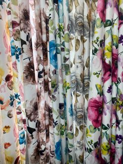 Floral Blackout Grommet Panels