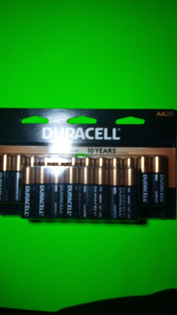 Duracell double a batteries 20-count