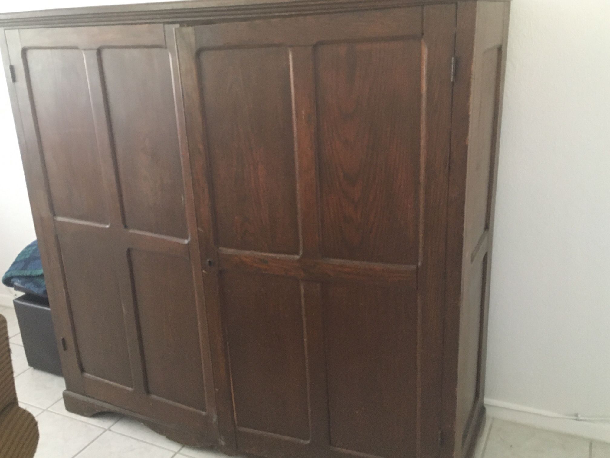 FREE Antique Wood Cabinet Must Pick Up