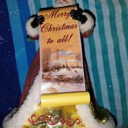 Thomas Kinkade Santa Tree Topper