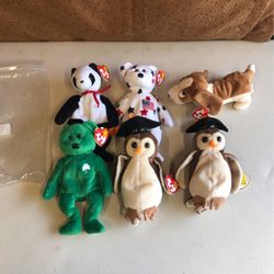 Beanie Babies 1997 Birth Dates 6 Pieces