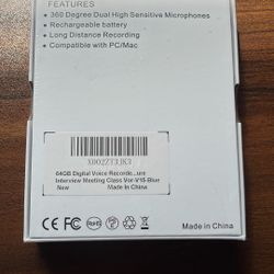 New 64gb Digital Voice Recorder