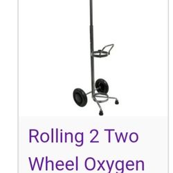 Rolling 2 Two Wheel Oxygen Tank Cylinder Cart Carrier
