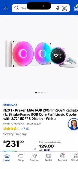 KRAKEN 240mm CPU COOLER WITH LCD