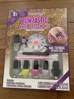9 piece Bowtastic Colors Nail Design Kit