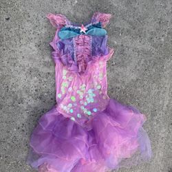 Halloween custom Mermaid Girl toddler dress - used -fair / size :3T