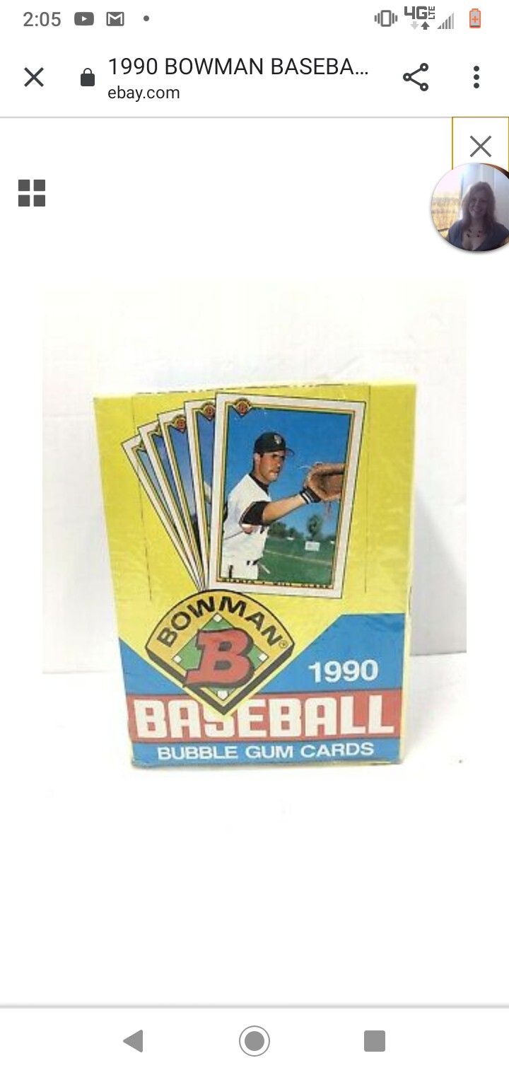 One wax box of 1990 Bowman baseball cards, one box 1989 Bowman,1991 Bowman,1991 Topps 40 yrs.