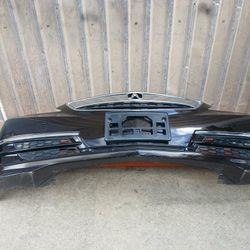 2015-2017 Acura TLX Front Bumper Crystal Black Pearl Color Used Oem