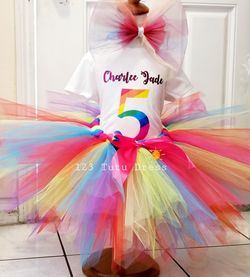Rainbow Birthday Tutu Outfit