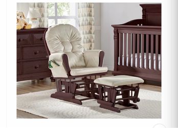 Nursery rocking chair and foot rest