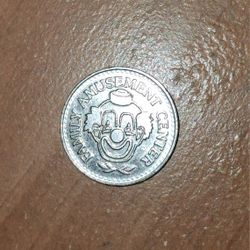 Vintage Family Amusement Center Token With Clown