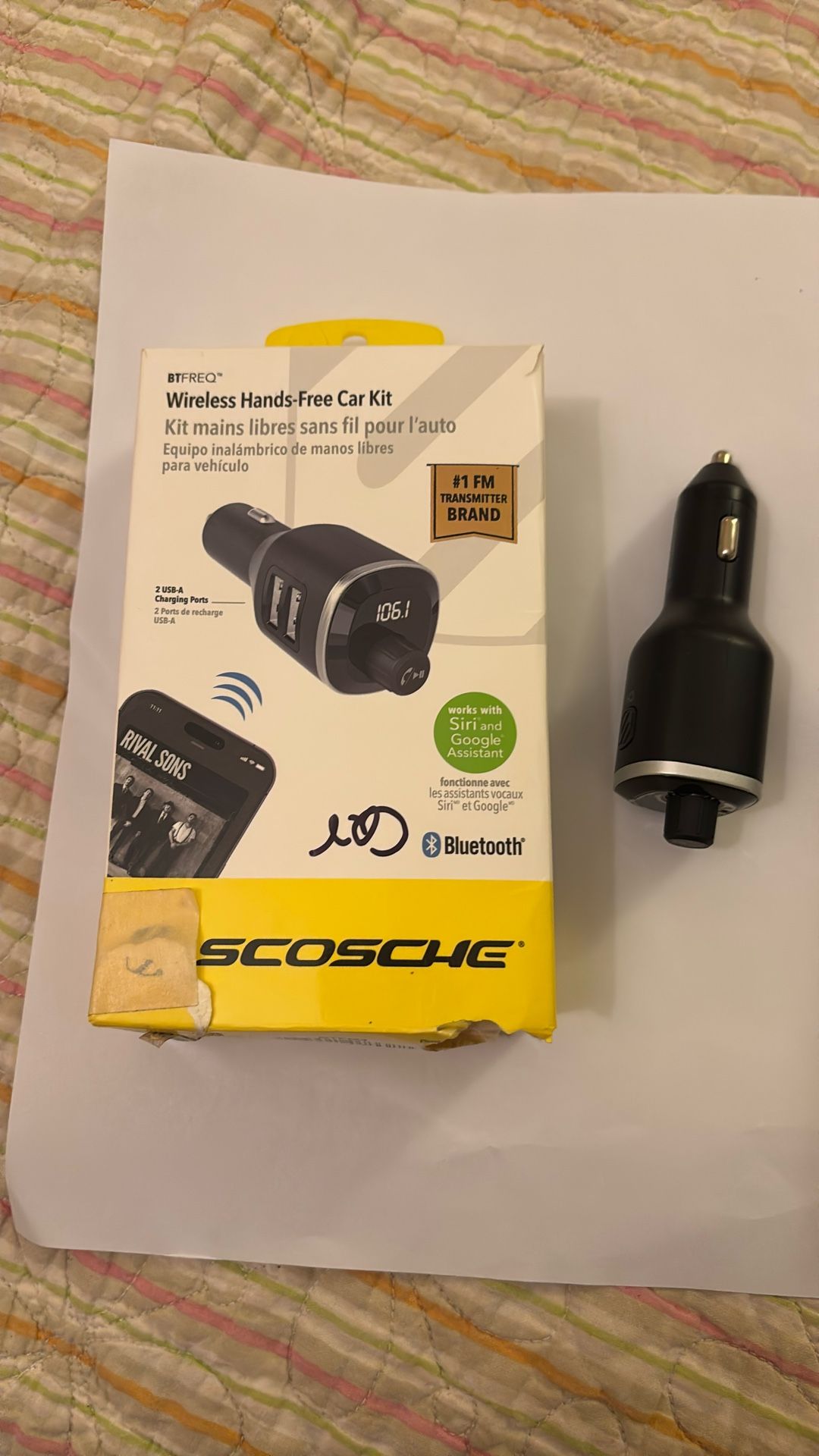 Wireless Car Kit- Blue Tooth FM Transmitter..