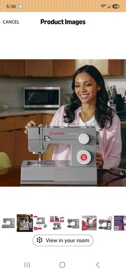 SINGER® Heavy Duty 4423 (Grey) High Speed Sewing Machine + Accessories | 23 Built-In Stitches Deliver 97 Stitch Applications | 50% More Power, 1100 St