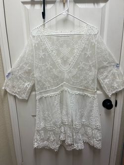 White Lace Cover up $3