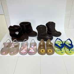 Girls’ Size (4) Boots and Size (5) Sandals