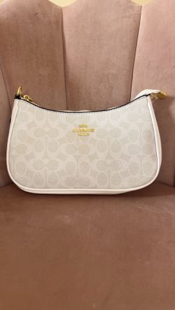 White teri coach bag