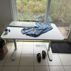 White Adjustable Table