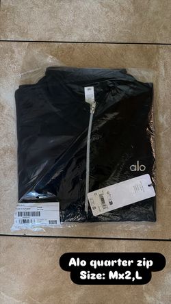 Alo Yoga Accolade 1/4 Zip Pullover Black