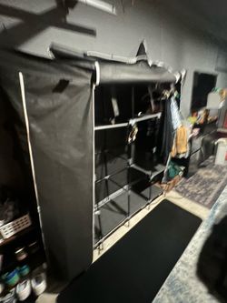 CASAMAYA Portable Closet, 66.9 Inch Large Capacity Wardrobe Closet with Cover, Clothes Storage Organizer with Shelves and 4 Hanging Rods, Easy to Asse