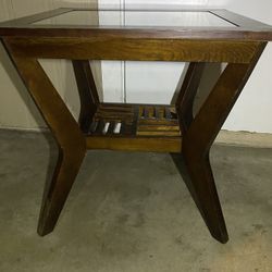 Wooden Glass Table