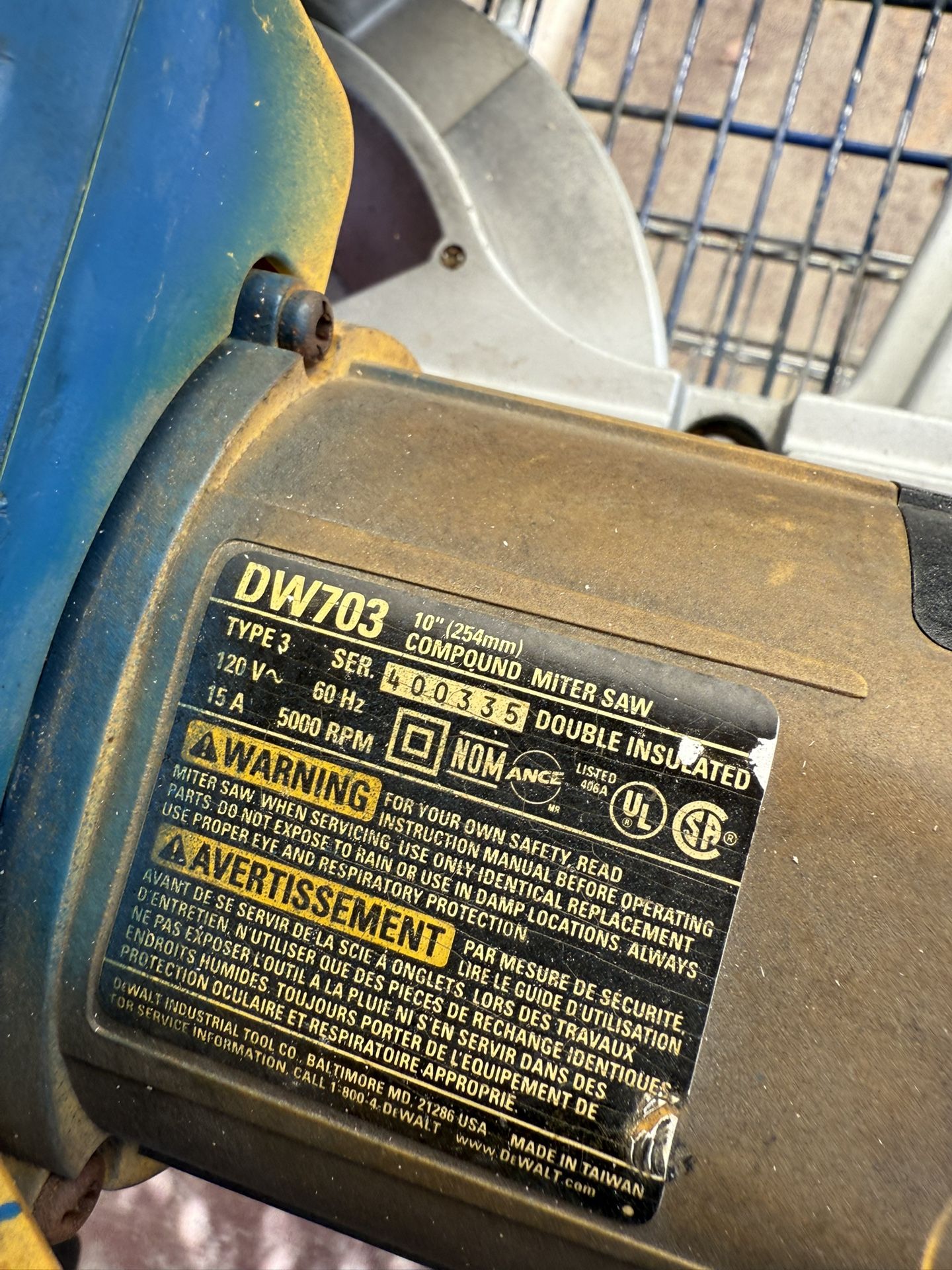 Dewalt 10 Inch Mitter Saw