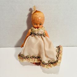 VINTAGE 4” BISQUE MINIATURE DOLL MADE IN JAPAN BABY TODDLER