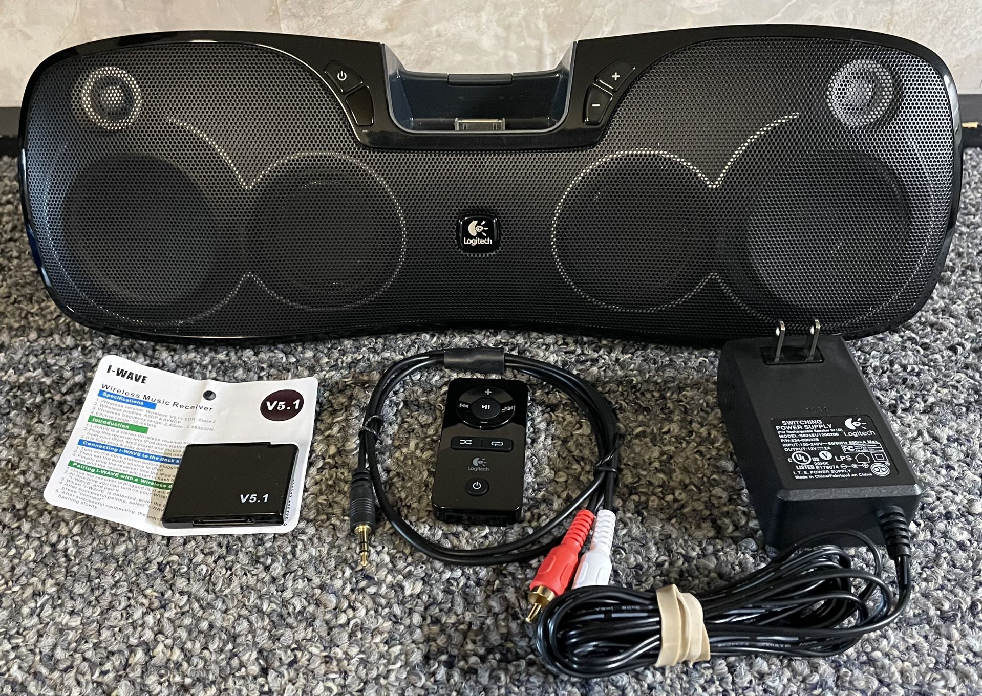 Logitech Model S-715i Speaker With Bluetooth And RCA Input