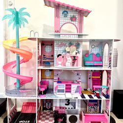 LOL Surprise OMG Fashion House Playset - Real Wood Doll House