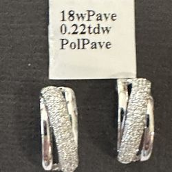 White Gold Diamond Pave Earrings