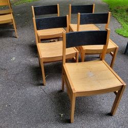 Wooden School Chairs 