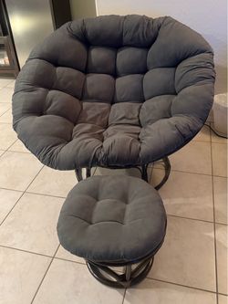Papasan Chair with Ottoman