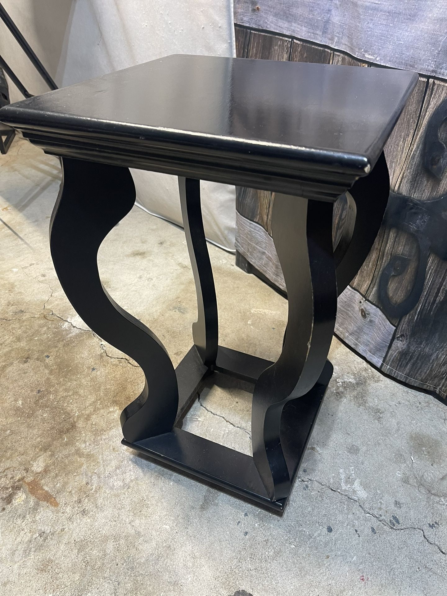 Small Black Wood Accent Table