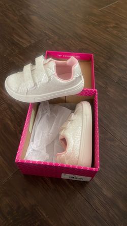 Girls Glitter Sneakers with Velcro Straps