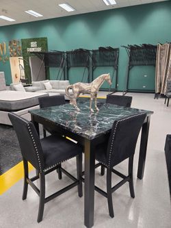 Counter Height Dining Table Set with 4 Chairs