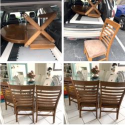 Chair $25 Table $79 Or All The Set $159 For All 🎈🚚🎄🎁🍀 Dining Set, Kitchen Furniture, Dining Furniture, Delivery, Brown, Wood Furniture, Breakfast