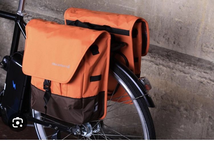 Bike rear rack carrier bags