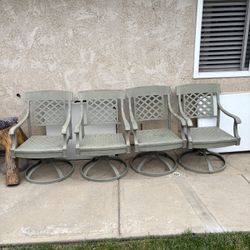 Metal Swivel Patio Chairs