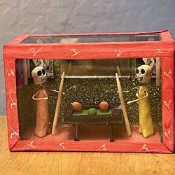 Day Of The Dead Mexican Billiards Diorama