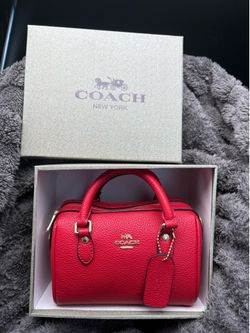 Red coach bag